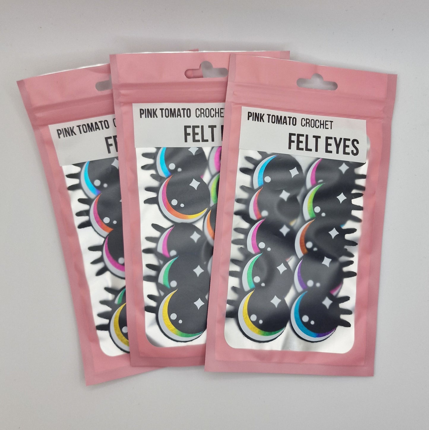 1.5" Rainbow Felt Eyes