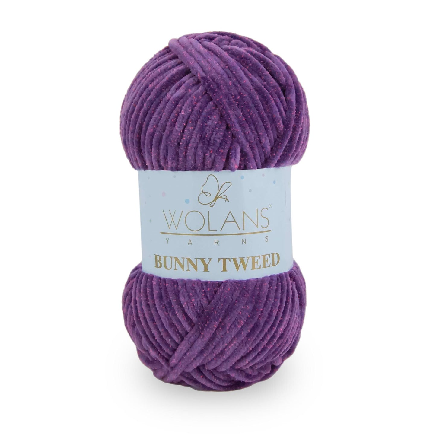 Purple/Pink (14027) - Wolans Yarn Bunny Tweed 100g
