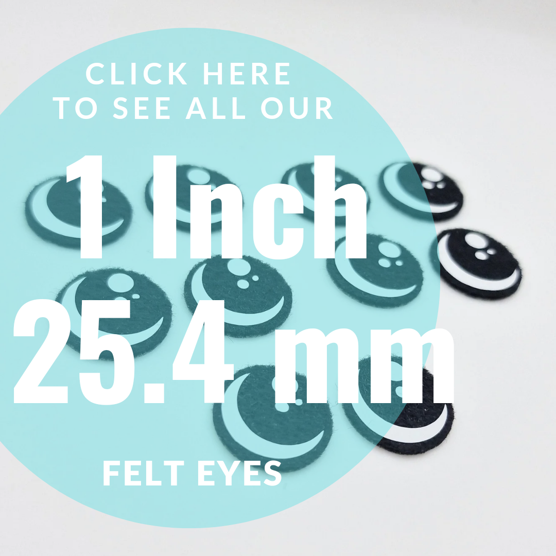 Felt Eyes 1 Inch/ 25.4 mm