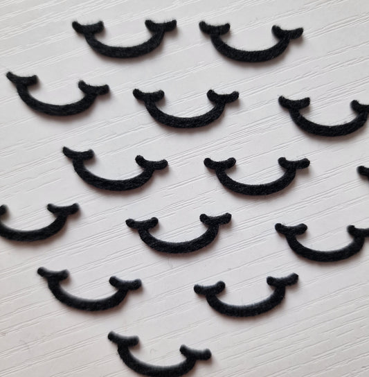 10-pack Felt Smiles