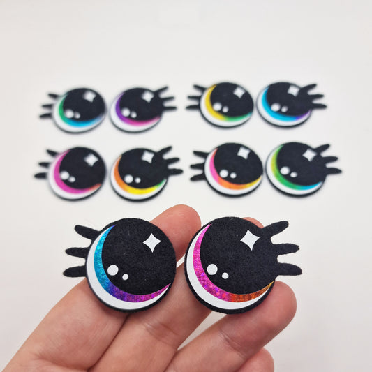 1.5" Rainbow Felt Eyes