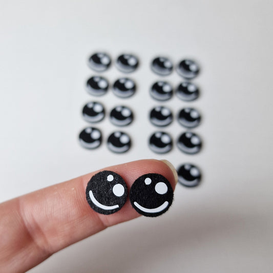 0.5" Kawaii Felt eyes (10 pairs)