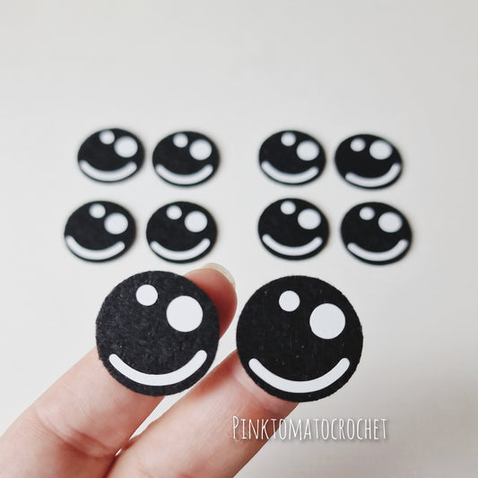1" Kawaii Felt Eyes (5 pairs)