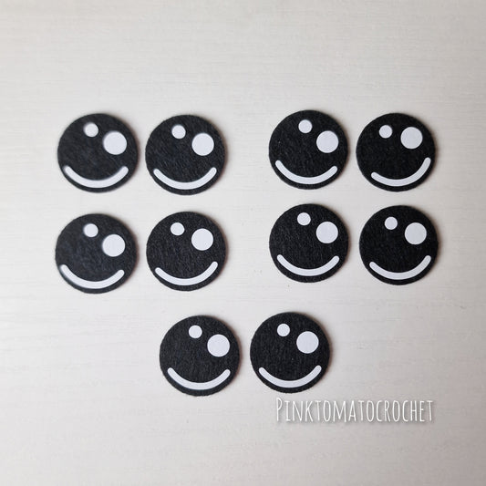 1.2" Kawaii Felt Eyes (5 pairs)