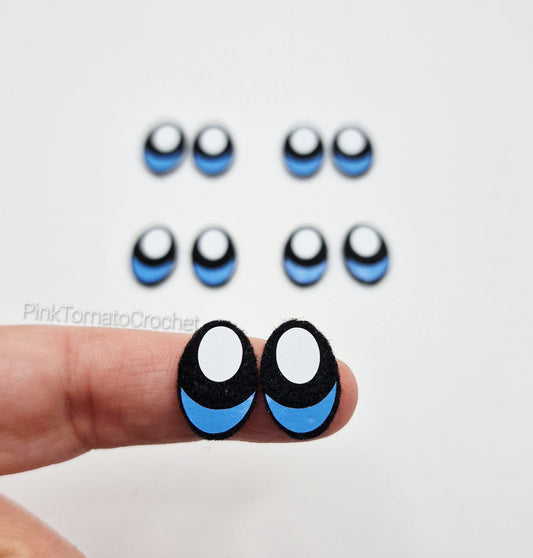 0.5" Kawaii Felt eyes (10 pairs)