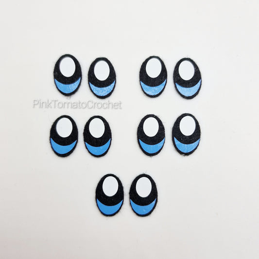 1" Kawaii Felt Eyes (5 pairs)