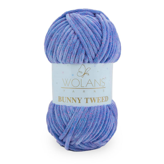 Mid Blue/Pink (14018) - Wolans Yarn Bunny Tweed 100g