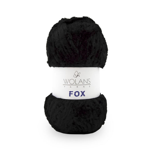 Black (11010) - Wolans Yarns Fox 100g