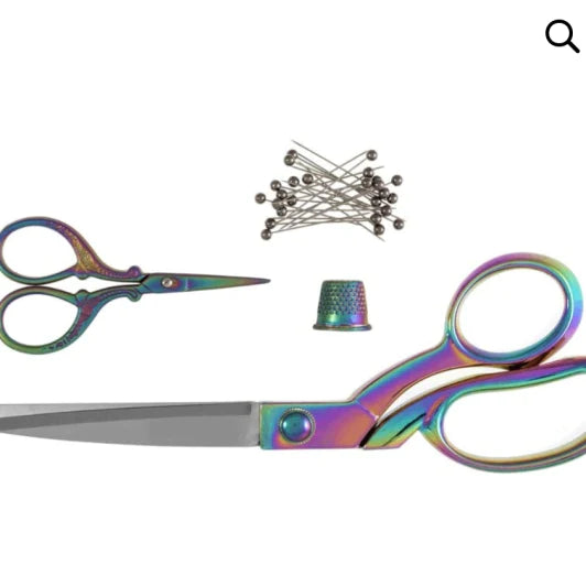 Quilted Bear Rainbow Scissors Gift Set 21cm/9cm