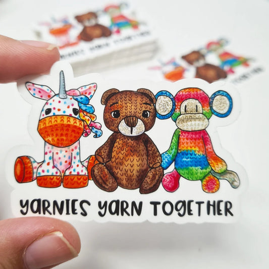Yarnies Yarn Together Handmade Sticker